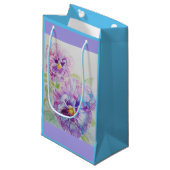 パープルパンシー薄紫ウォーターカラーフローラ抱き枕 スモールペーパーバッグ (正面アングル)