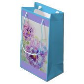 パープルパンシー薄紫ウォーターカラーフローラ抱き枕 スモールペーパーバッグ (裏面アングル)