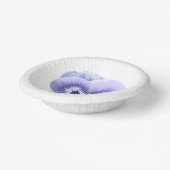 パープルパンシー顔ボタニカルアート紙プレート ペーパーボウル (傾斜あり)