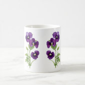 パープルパンシー コーヒーマグカップ (中央)