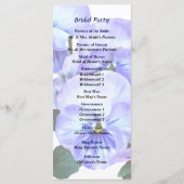 パープルパンジーと葉結婚式 プログラムのグループ プログラム (裏面)