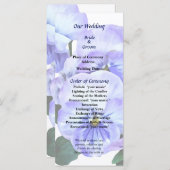 パープルパンジーと葉結婚式 プログラムのグループ プログラム (正面/裏面)