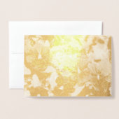 パープルパンジーのウェルカード 箔カード (封筒付き正面)