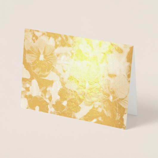 パープルパンジーのウェルカード 箔カード (正面)