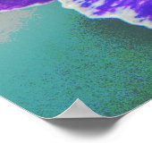 パープルパンジーの花のポスターアート ポスター (角)