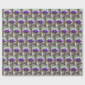 パープルパンジーの花束（桶入り） ラッピングペーパー (フラット)