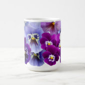 パープルパンジーの花 コーヒーマグカップ (中央)
