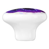 パープルパンジーの花 セラミックノブ (側面)