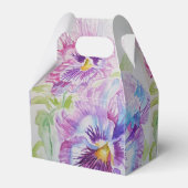 パープルパンジーウェディングケーキお土産ボックス フェイバーボックス (裏面サイド)