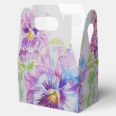 パープルパンジーウェディングケーキお土産ボックス フェイバーボックス (オープン)