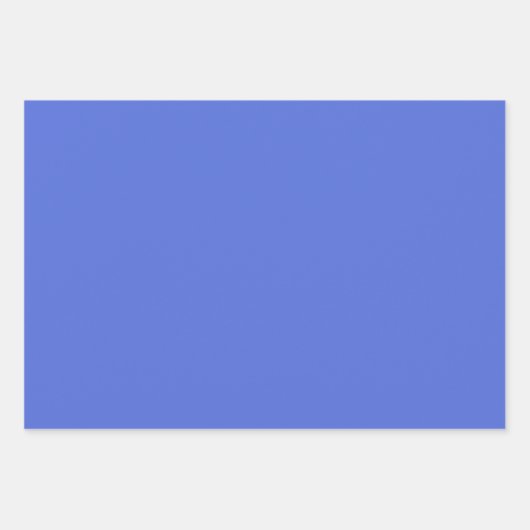 パープルパンジーストライプの花と無地の ラッピングペーパーシート (正面2)