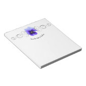 パープルパンジーパーソナライズされたメモ帳 ノートパッド (アングル)