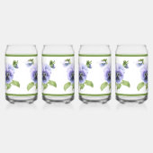 パープルパンジーフローラ植物芸術 ガラス缶 (右)