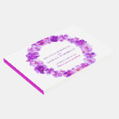 パープルパンジーリースウォーター結婚カラーのゲストブック ゲストブック (コーナー)