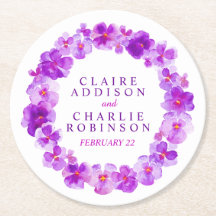 パープルパンジーリース花コースター