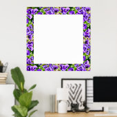 パープルパンジー写真フレーム,ポスター ポスター (ホームオフィス)