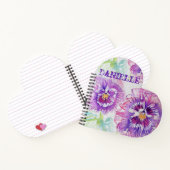 パープルパンジー愛あなたパンジーフローラ名 ノートブック (内部)