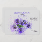 パープルパンジー招待状 招待状 (正面/裏面)