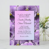パープルパンジー結婚式招待状 招待状 (スタンド正面)