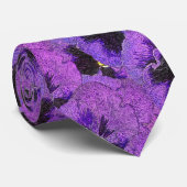 パープルパンジー絵画、抽象芸術、フローラアート ネクタイ (ロール)