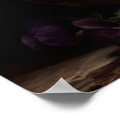 パープルパンジー花アートプリントポスター ポスター (角)