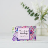 パープルパンジー花水彩名刺 名刺 (スタンド正面)