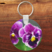 パープルパンジー キーホルダー (正面)