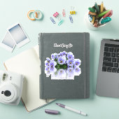 パープルパンジー シール (iPadカバー)