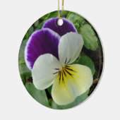 パープルパンジー セラミックオーナメント (左)