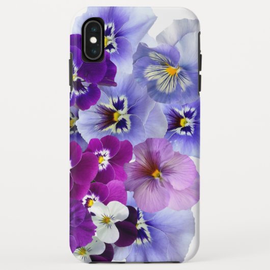 パープルパンジー フラワープチパンジー Case-Mate iPhoneケース (裏面)