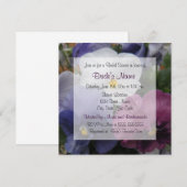 パープルパンジー ブライダルシャワー 招待状 (正面/裏面)