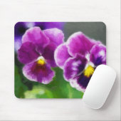 パープルパンジー マウスパッド (マウス)