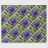 パープルパンジー ラッピングペーパー (フラット)