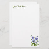 パープルパンジー 便箋 (正面/裏面)