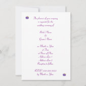 パープルパンプキンハロウィーン結婚式招待状 招待状 (裏面)