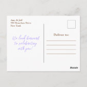 パープルパンプキンフラワー スウィート16 ポストカード (裏面)