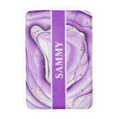 パープルパーソナライズされたアメジスト抽象芸術バスマット バスマット (正面縦)