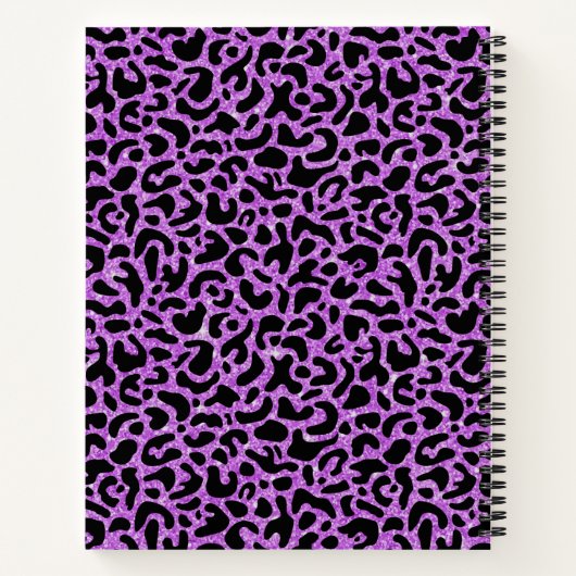 パープルパーソナライズされたアーティストスケッチブックノートブック ノートブック (裏面)