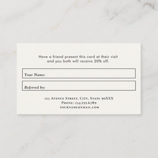 パープルパーソナライズされたカリーのビジネス紹介カード 名刺 (裏面)