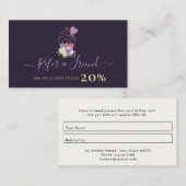 パープルパーソナライズされたカリーのビジネス紹介カード 名刺 (正面/裏面)