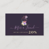 パープルパーソナライズされたカリーのビジネス紹介カード 名刺 (正面)