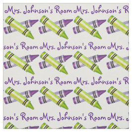 パープルパーソナライズされたクライアンズスクールアート先生 ファブリック