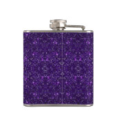 パープルパーソナライズされたグリッターフラスコ フラスク (裏面)