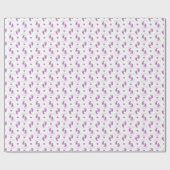 パープルパーソナライズされたグリッターベビー足ベビーシャワー ラッピングペーパー (フラット)