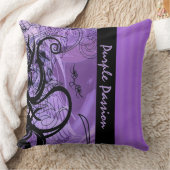 パープルパーソナライズされたゴシックパターン装飾用クッション クッション (ブランケット)