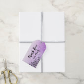 パープルパーソナライズされたサンキューギフトラベル ギフトタグ (より糸付き)
