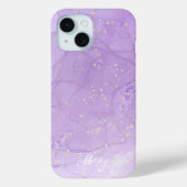 パープルパーソナライズされたシックプロフェッショナルパターン Case-Mate iPhoneケース (裏面)