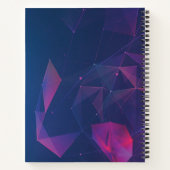 パープルパーソナライズされたジオメトリックシンプルグラフ紙 ノートブック (裏面)