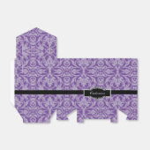 パープルパーソナライズされたダマスクパターンテントの好意ボックス フェイバーボックス (折り畳みなし)
