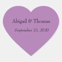 パープルパーソナライズされたハートシール